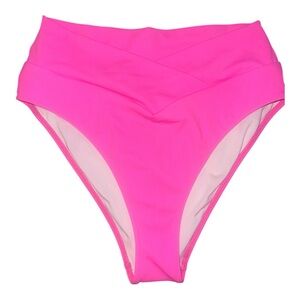 Vibrant Pink High-Waisted Bikini Bottom VS Pink
